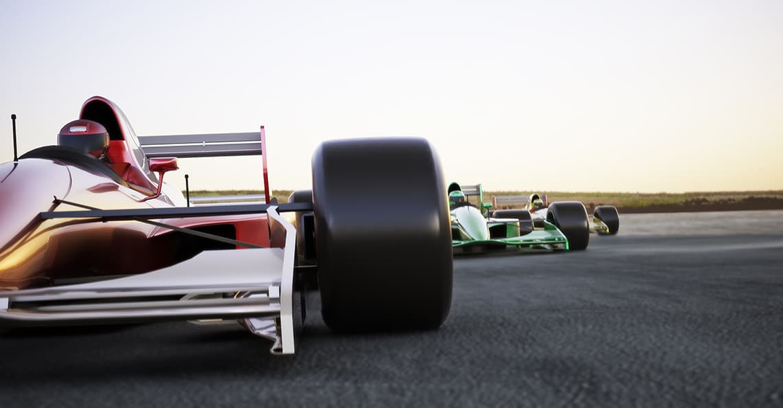 formula f1 car on race track