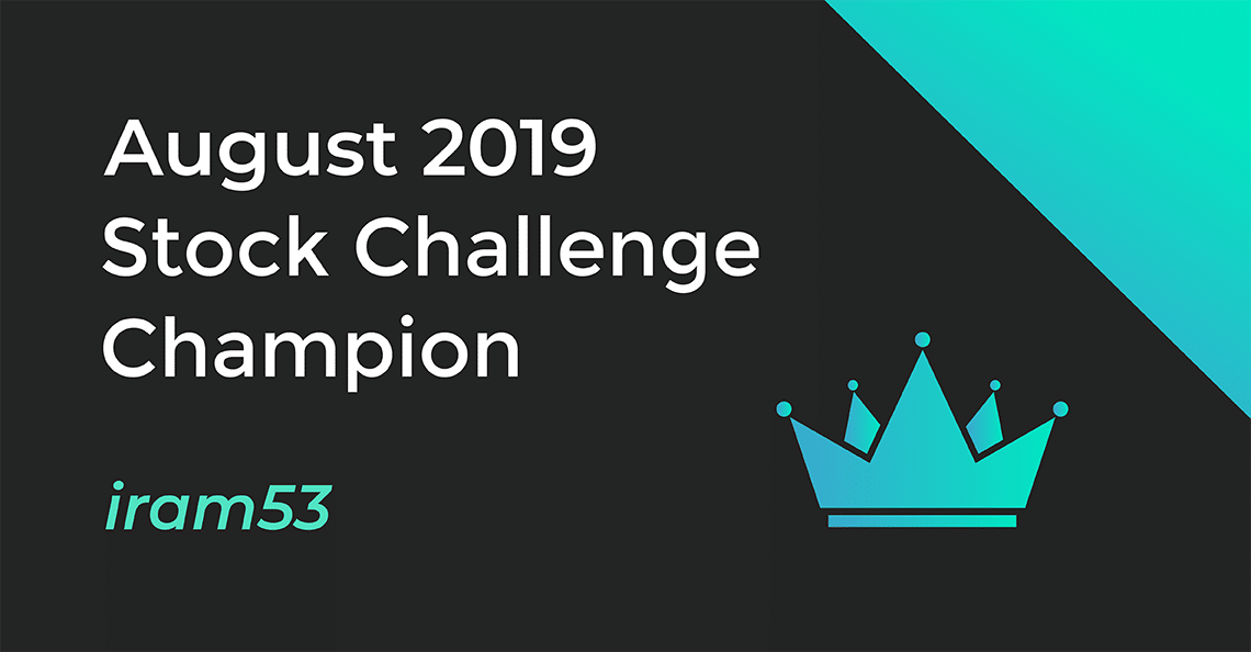August 2019 Stock Challenge Champion Illustration Featuring Iram53