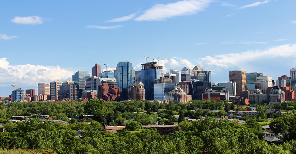 View of the skyline of Calgary, Alberta