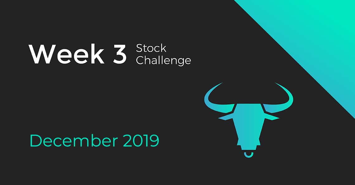 Week 3 of the December 2019 Stock Challenge