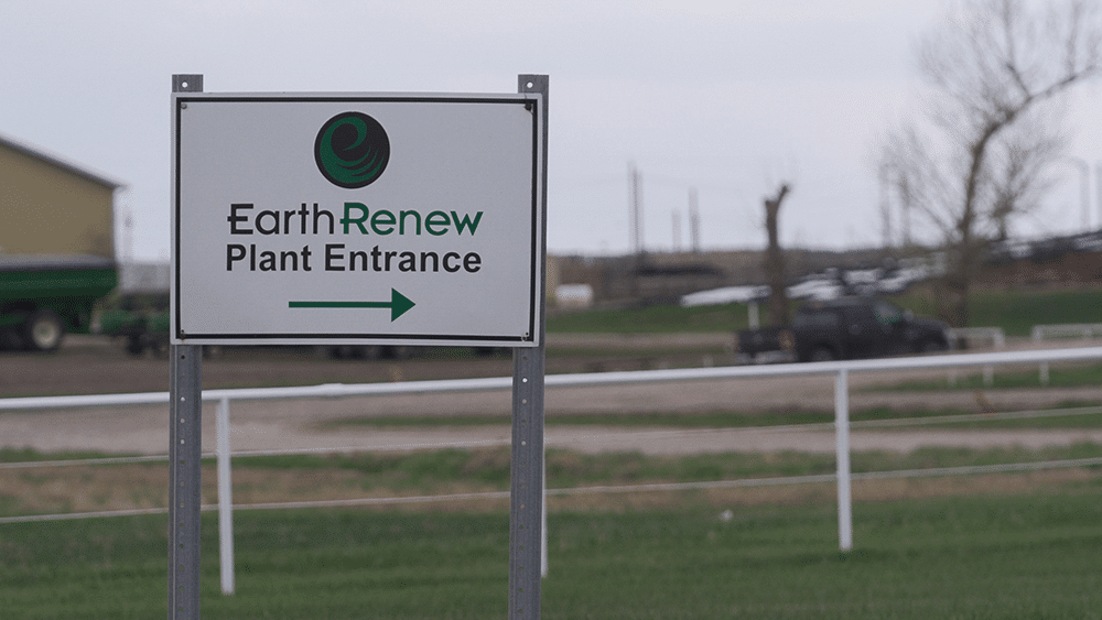 Plant entrance site for EarthRenew's Strathmore Facility