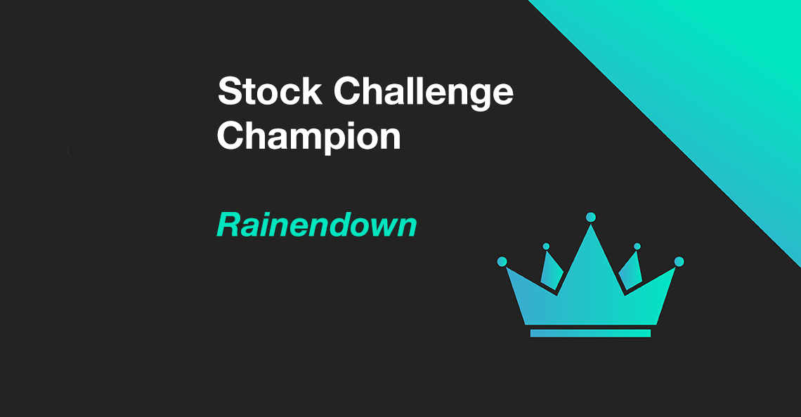 Rainendown wins the July 2020 Stock Challenge