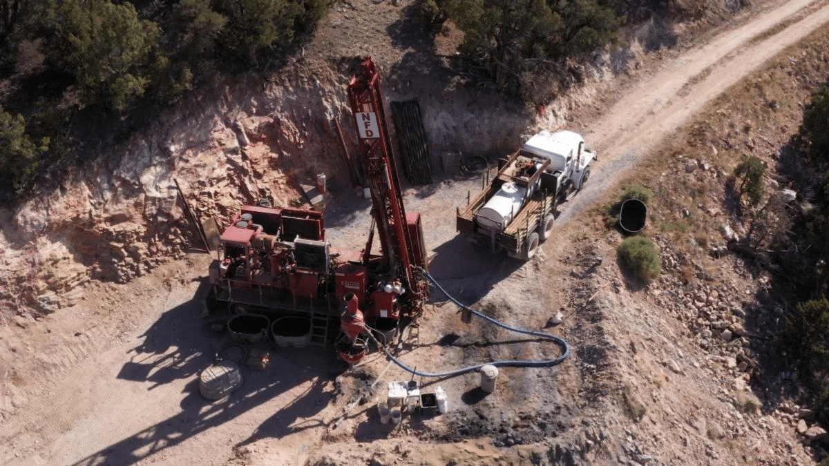 Drilling on-site at Kinsley Mountain