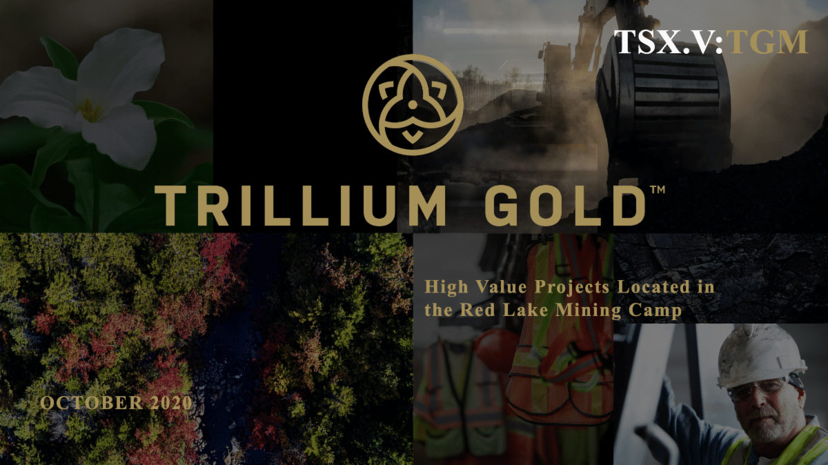 Cover for Trillium Gold's October 2020 corporate presentation
