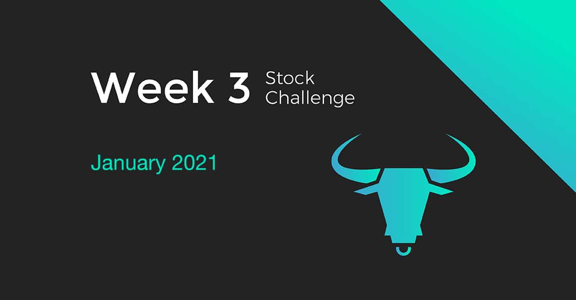 cover for week 3 of the january 2021 stock challenge