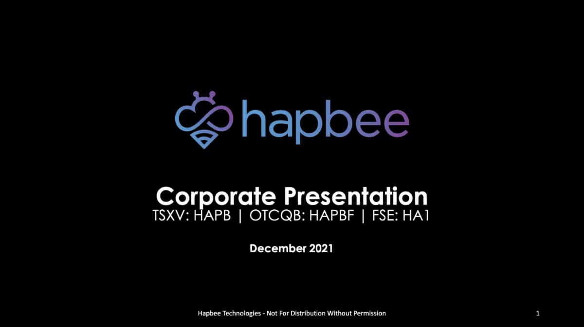 Hapbee Technologies Corporate Presentation